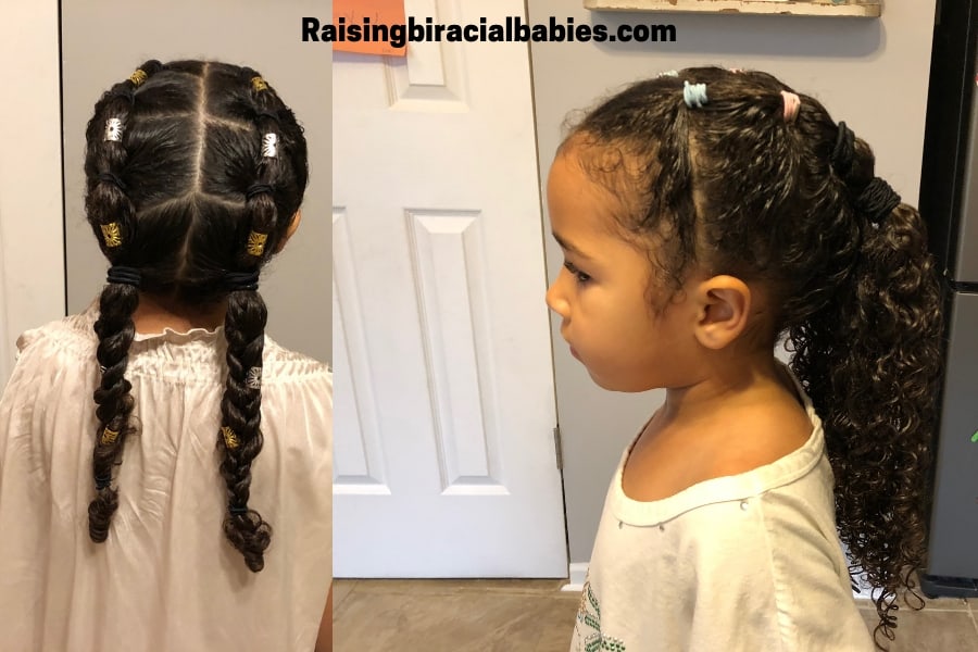 Mixed Girl Hairstyles A Cute Easy Style For Biracial Curly Hair 